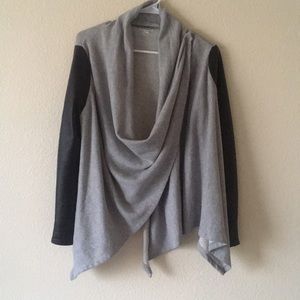 bychance lambskin open front cardigan